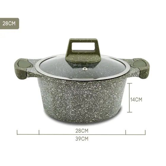 Caçarola de Aluminio com Tampa de Vidro 28cm HM9718