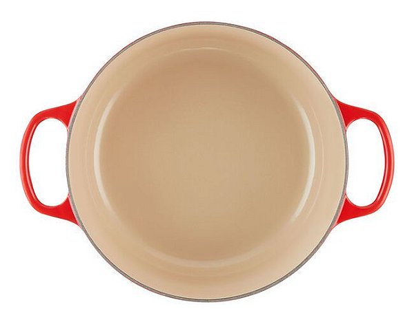 Caçarola de Ferro Fundido Vermelha Le Creuset Esmaltada 4,2 Litros -  24cm Redonda Alta 1086