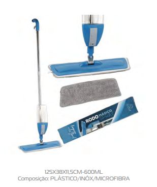 Vassoura MOP Spray Plastico /Inox 600Ml ULI015