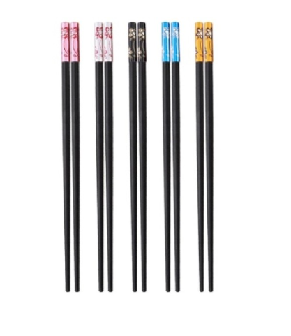Kit Hashi de Bambu e Metal 10 Peças  AG2145