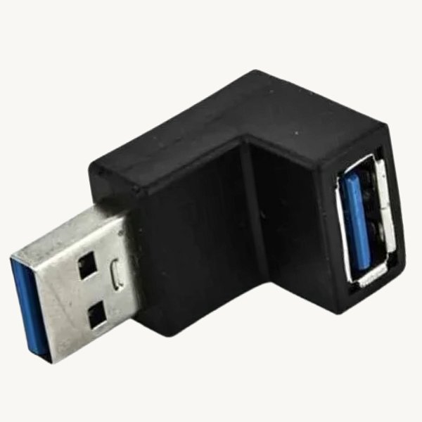 ADAPTADOR USB 3.0 MACHO P/ USB 3.0 FÊMEA 90° XC-ADP-52