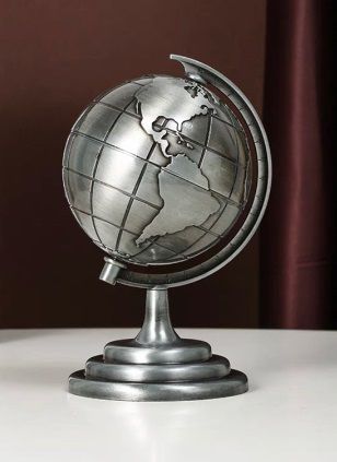 Enfeite de Metal Globo Terrestre Hm6839