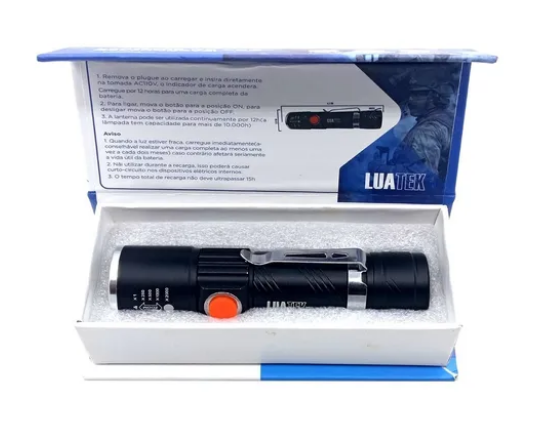 Mini Lanterna Recarregável USB com Led LT-417A