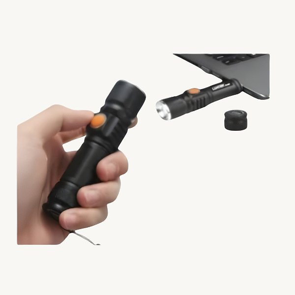 Mini Lanterna Recarregável USB com Led LT-417A