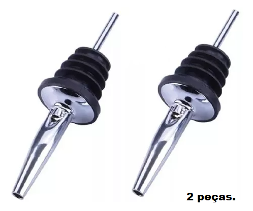 Bico Dosador Inox para Bar, Restaurante, Barman, Bebidas, Azeite -  2unidades - HM6686