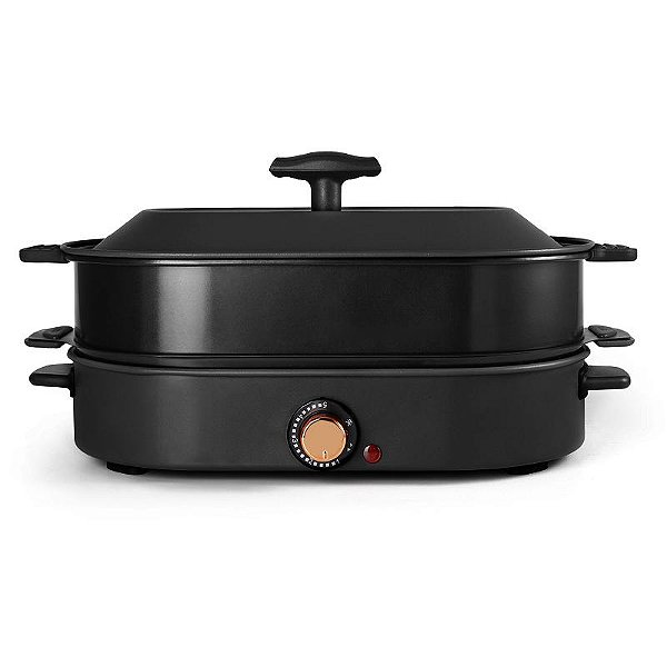 Panela Elétrica Multifunções, pode Fritar, Grelhar, Defumar 127V - 42x16,5cm