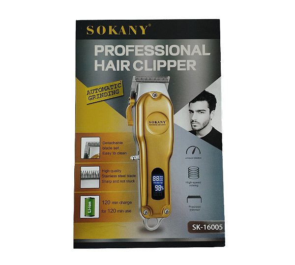 Máquina de Cortar Cabelo Profissional Sokany - SK-16005