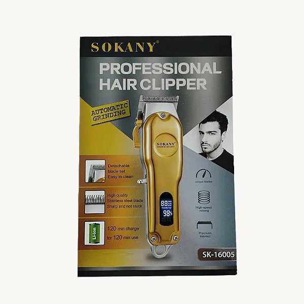 Máquina de Cortar Cabelo Profissional Sokany - SK-16005