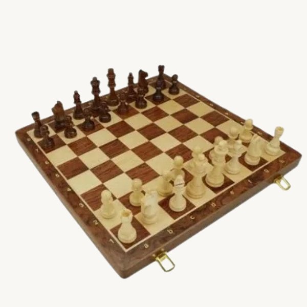 Jogo de Xadrez de Madeira com Maleta 34 Peças HM6594