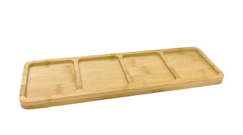 Bandeja de Bambu Retangular 33X10cm, petisqueira, travessa, chá, café, frutas hm326