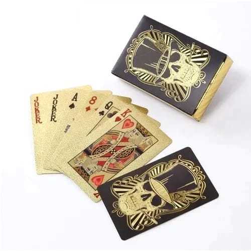 Baralho Caveira Preta Poker Truco Cartas Jogos MT031