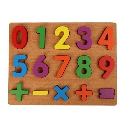 Números Didáticos Educativos Magnéticos em Madeira HM 7041 - Aprenda Brincando com as Cores
