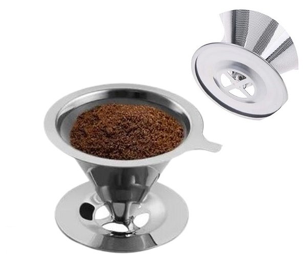 Filtro de Café em Inox - Coador de Café Pequeno Dispensa o Uso de Filtro de Papel HM7282