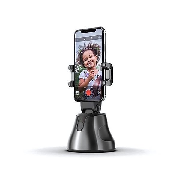 Suporte De Celular Inteligente Robô para Selfies Vídeos Vlogs rotação 360° Rastreamento do Rosto