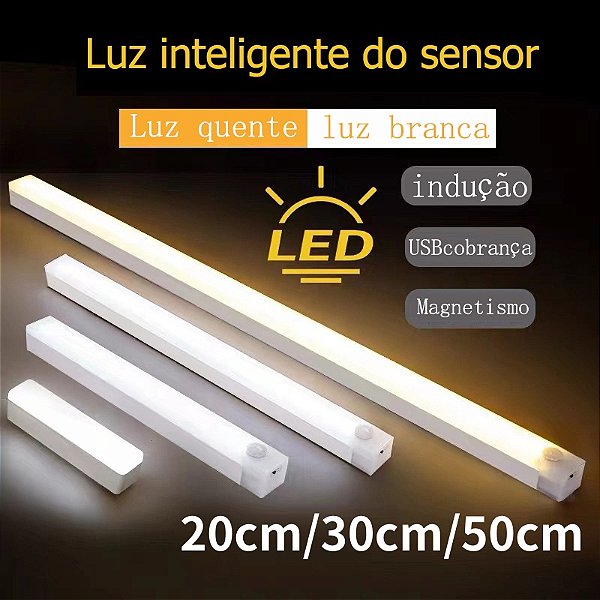 Iluminação de Emergência 10cm Luz LED sem Fio Sensor Inteligente de Carregamento USB - XC-SL-10  X-Cell