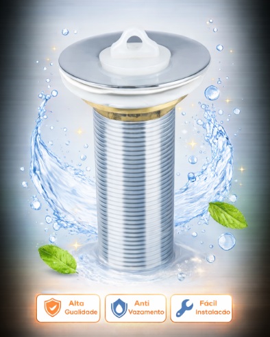 Válvula Metal Inox 7/8 para Pia de Banheiro - Z01