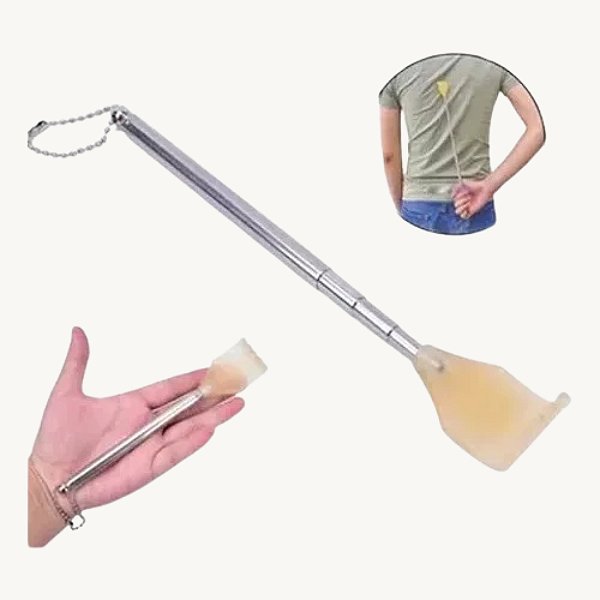 Mãozinha Para Coçar Costas Massageador Retrátil 43cm de Metal - Livon - 5128