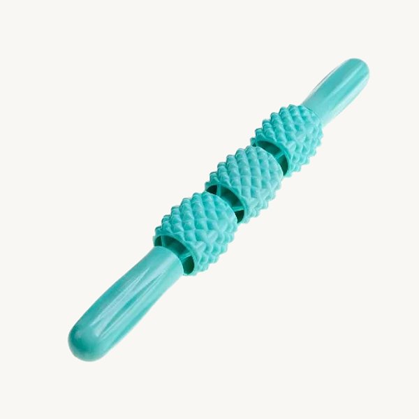 Massageador Manual com 3 Bolas Rolo de Plástico