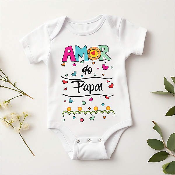 Body Personalizado Bebê Amor do Papai