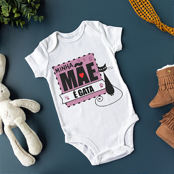 Body Personalizado Bebê Minha Mãe é Gata