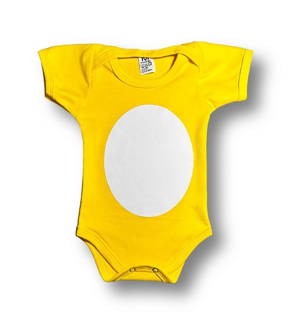 Body Bebê Temático Pintinho Amarelinho 100% Algodão.