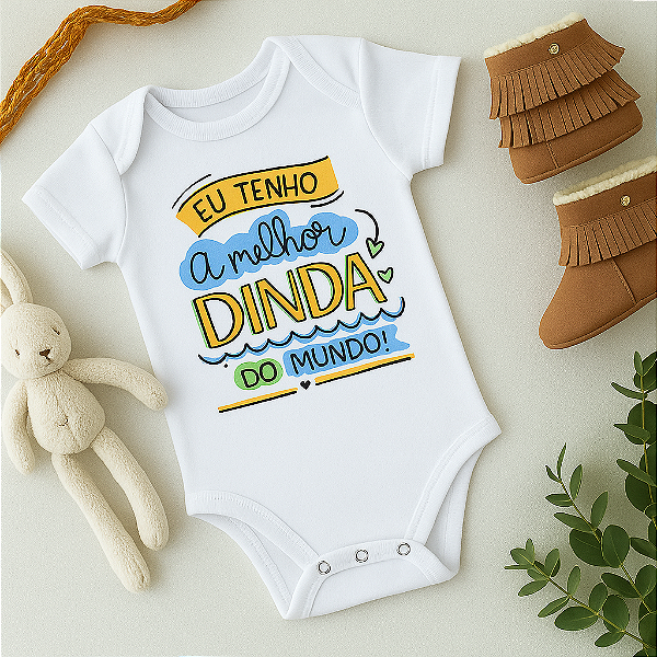 Body Personalizado Bebê Melhor Dinda do Mundo