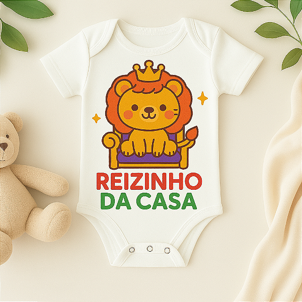 Body Personalizado Bebê Reizinho da Casa