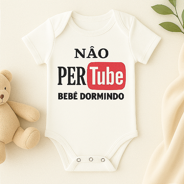 Body Personalizado Bebê Não Pertube