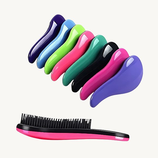 Escova Mágica para Cabelo - Anti Frizz - Desembaraçar Cabelo - Cores Sortidas