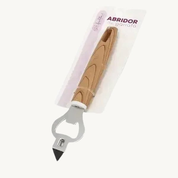 Abridor de Garrafa Plástico e Inox 18,5x4cm - UCO420