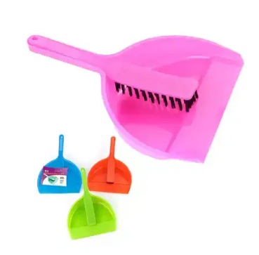 Vassoura e Pá 2 Peças Plástico - Envio Sortido 26x3,5cm - VASP-03