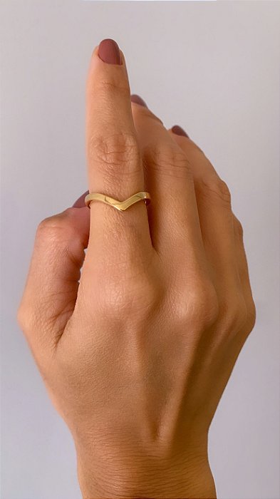 Anel Dalila  - seta banho de ouro 18k
