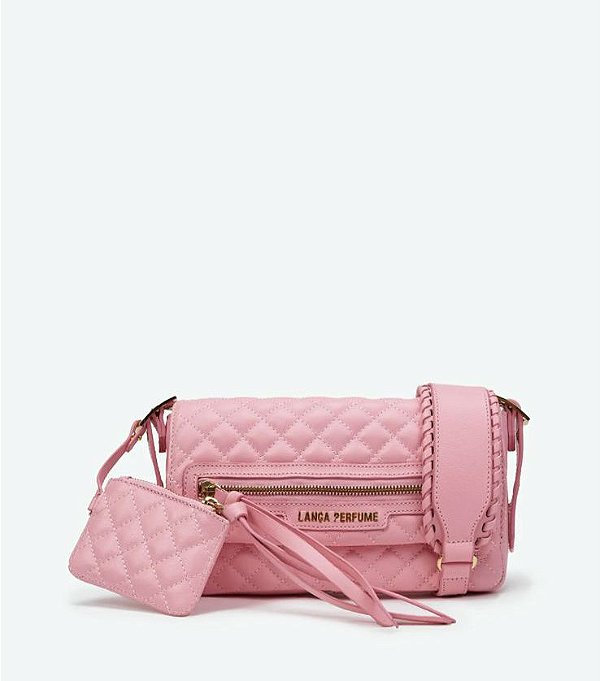 BOLSA SHOULDER COURO MATELASSE LANÇA PERFUME