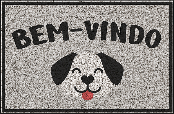 Tapete Capacho Vinilico 60x40cm Cachorro