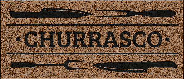Tapete Capacho Vinilico 70x30cm Churrasco