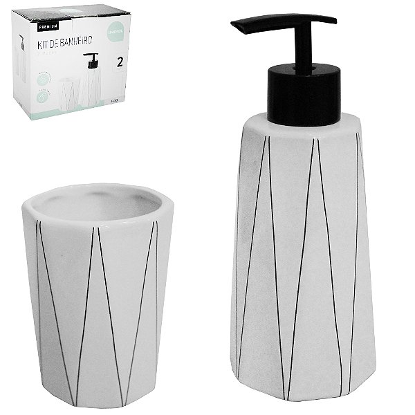 Kit banheiro 2 peças em Porcelana