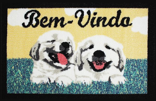Tapete de Entrada 60x40cm Cachorros