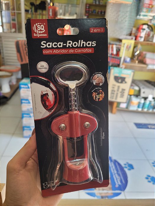 Saca-Rolhas com Abridor de Garrafas