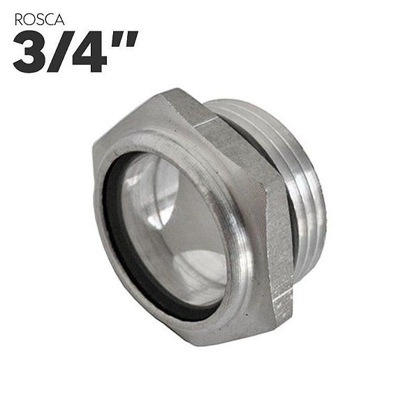 Visor de Nivel do Oleo Compressor - 3/4 Pol