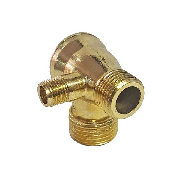 Válvula de Retenção Motocompressor - 1/2 M x 3/8 M x 1/8 Flange - Schulz CSA 8.5 Pratic Air / MSI e CSI 8.5 Air Plus (6158.7 - 003629 - 022.0260-0/AT)