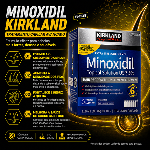 6 MINOXIDIL KIRKLAND 5% - CAIXA