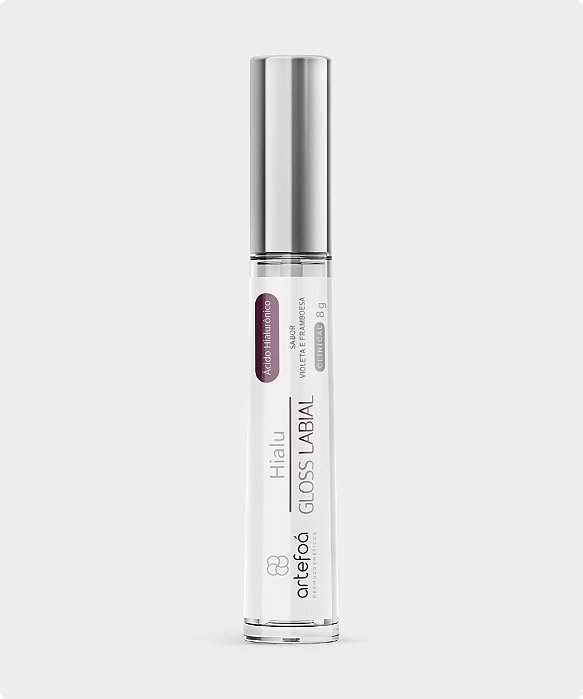Hialu Gloss Labial - (com Ác Hialurônico) Sabor Violeta & Framboesa - 8g Artefoá