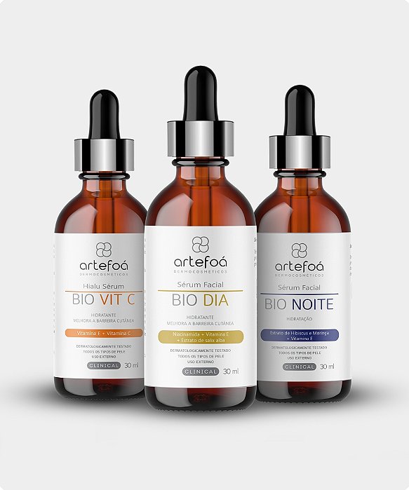 Trio Séruns - hidratação, redução de linhas, oleosidade e manchas