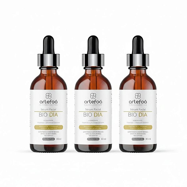 KIT 3 SÊRUNS FACIAL BIO DIA NIACINAMIDA 30ML ARTEFOÁ