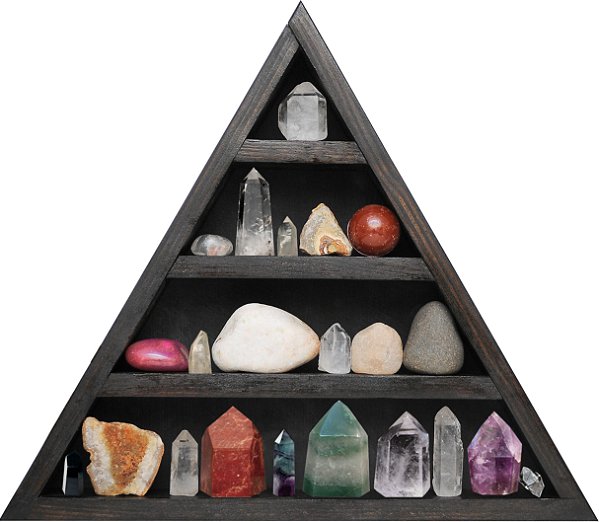 Nicho e Altar Triangular p/ pedras, pontas, cristais ZR7