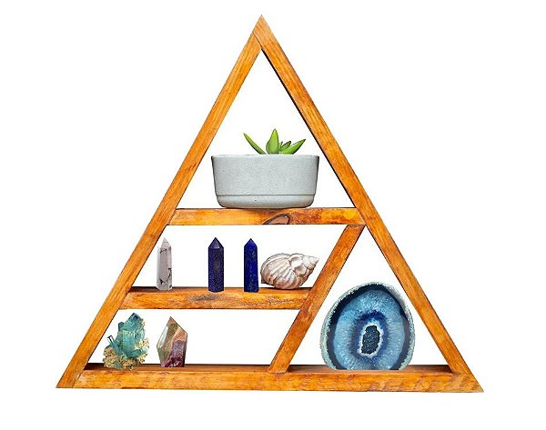 Nicho e Altar Triangular p/ pedras, estátuas e cristais ZR3