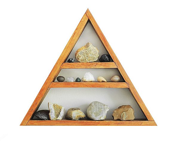 Nicho e Altar Triangular p/ pedras, estátuas, suculentas, cristais ZR4