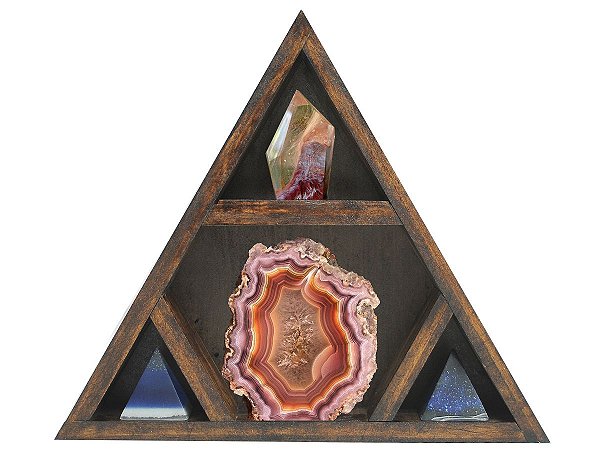 Nicho e Altar Triangular p/ estátuas, pedras e cristais ZR29