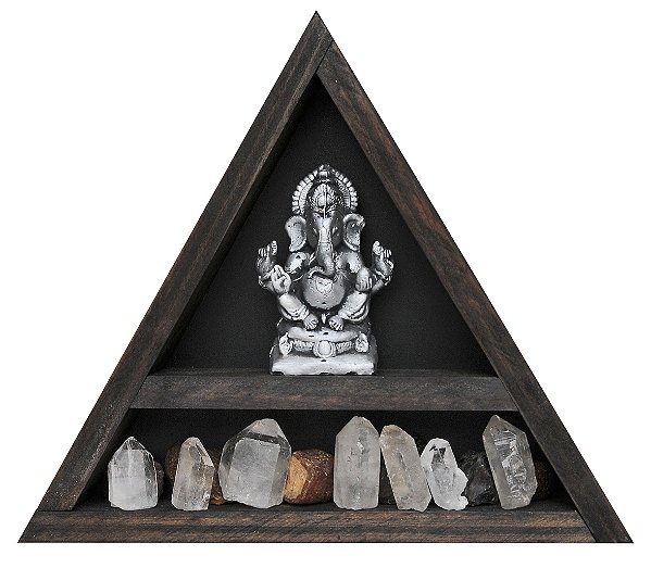 Nicho e Altar Triangular p/ estátuas, pedras, cristais ZR19