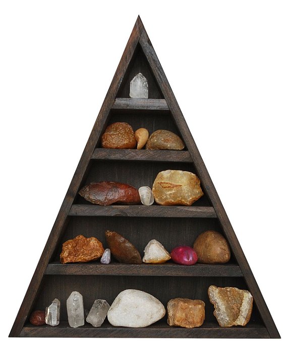 Nicho e Altar Triangular p/ pedras e cristais ZR22